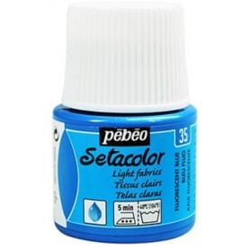 Setacolor Tejidos claros 35 Azul flúor 45 ml