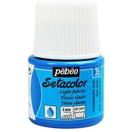 Setacolor Tejidos claros 35 Azul flúor 45 ml