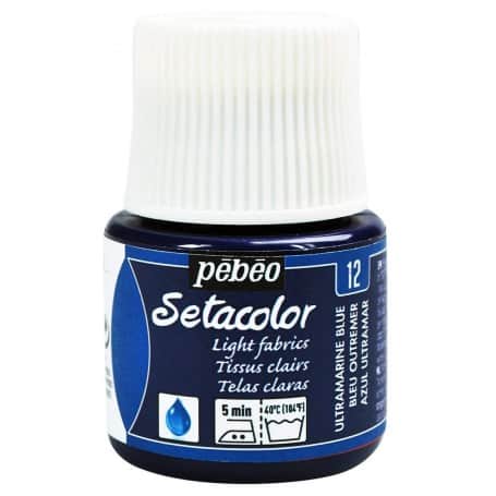 Setacolor Tejidos claros 12 Azul ultramar 45 ml