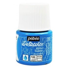 Setacolor tejidos claros irisado201 Aguamarina 45 ml