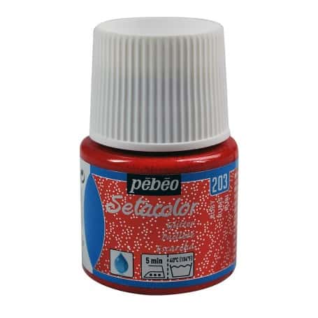 Setacolor tejidos claros irisado203 Rubí 45 ml