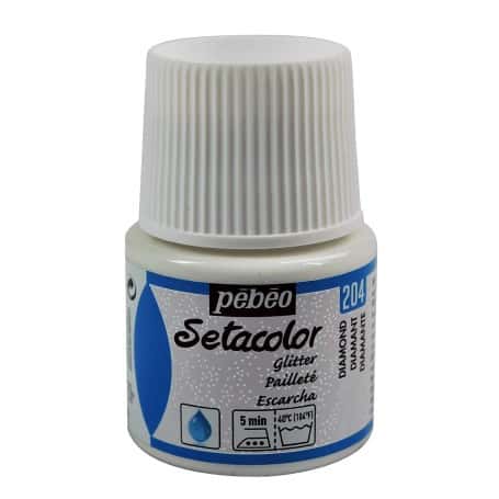 Setacolor tejidos claros irisado204 Diamante 45 ml