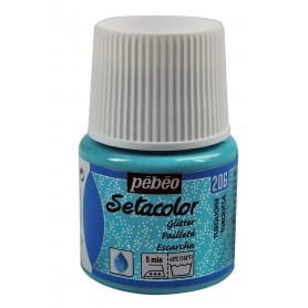 Setacolor tejidos claros irisado206 Turquesa 45 ml