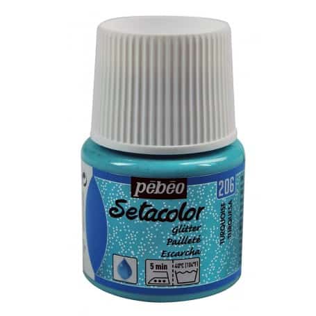 Setacolor tejidos claros irisado206 Turquesa 45 ml