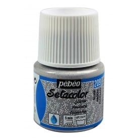 Setacolor tejidos claros irisado209 Plata 45 ml