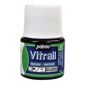 Pintura Transparente Vitrail Azul Cobalto 45 ml nº37