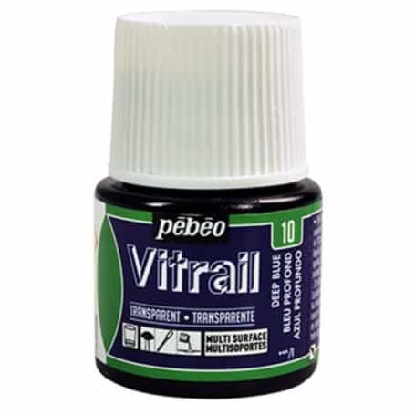 Pintura Transparente Vitrail Azul profundo 45 ml nº10