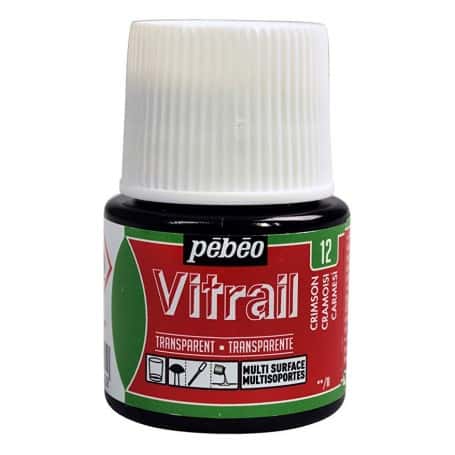 Pintura Transparente Vitrail Carmesí 45 ml nº12