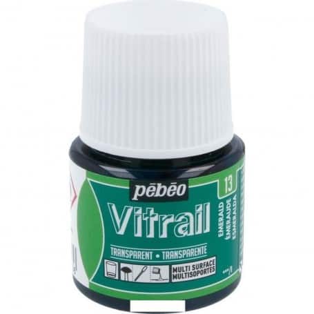 Pintura Transparente Vitral Esmeralda 45 ml nº13