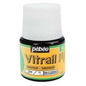 Pintura Transparente Vitrail Amarillo 45 ml nº14