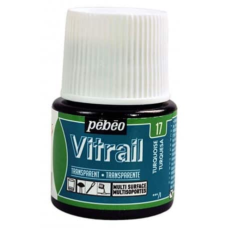 Pintura Transparente Vitrail Turquesa 45 ml nº17