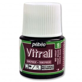 Pintura Transparente Vitrail Violeta Rojo 45 ml nº19