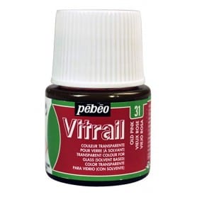 Pintura Transparente Vitrail Rosa viejo 45 ml nº31