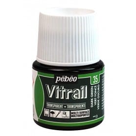 Pintura Transparente Vitrail Verde Oscuro 45 ml nº35