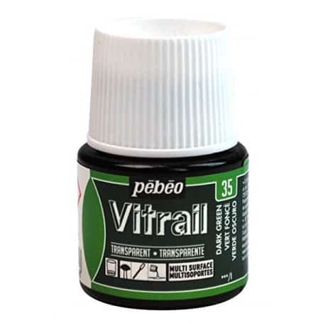 Pintura Transparente Vitrail Verde Oscuro 45 ml nº35