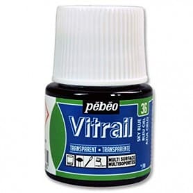 Pintura Transparente Vitrail Azul cielo 45 ml nº36