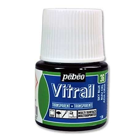 Pintura Transparente Vitrail Azul cielo 45 ml nº36