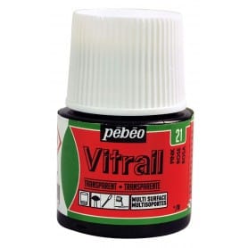 Pintura Transparente Vitrail Rosa 45 ml nº21