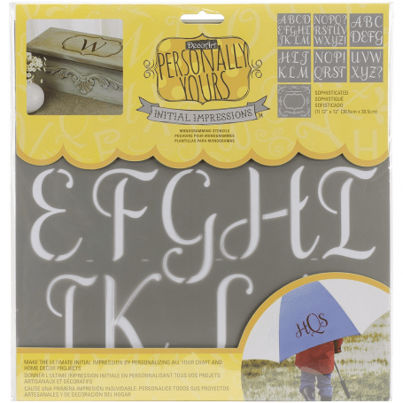 Kit plantillas Stencil 2 ABC y orla PYI-101