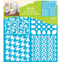 Plantilla Stencil 30,5x 30,5 cm Motivos retro