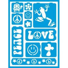 Plantilla Stencil adhesiva 15x20 cm Love