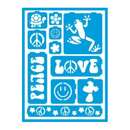 Plantilla Stencil adhesiva 15x20 cm Love