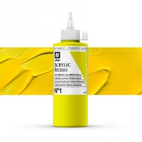 Acrílico Studio Vallejo 200 ml 001 Cadmio Amarillo Limón