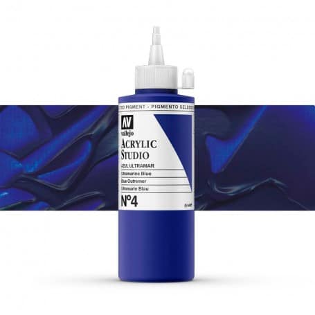 Acrílico Studio Vallejo 200 ml 004 Azul Ultramar