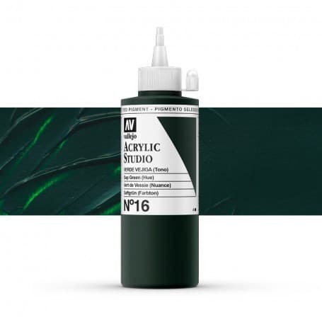 Acrílico Studio Vallejo 200 ml 016 Verde Vejiga (Tono)