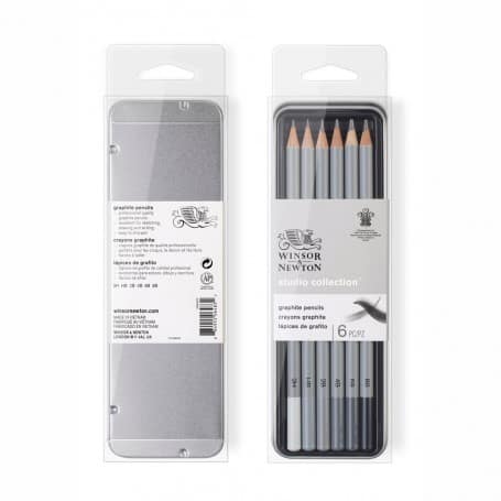 Set Studio 6 Lápices Grafito Surtidos, Winsor & Newton