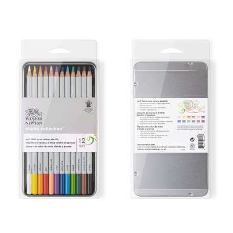 Set 12 Lápices Colores Mina Suave, Winsor & Newton