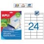 Etiquetas Apli 1212 Medidas 70 x 37 mm