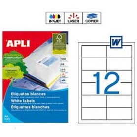 Etiquetas Apli 1291 Medidas 97 x 67,7 mm