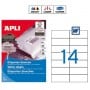 Etiquetas Apli 1795 Medidas 105 x 42,4 mm