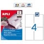 Etiquetas Apli 1280 Medidas 105 x 148 mm