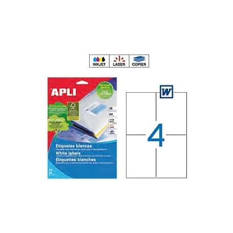 Etiquetas Apli 10827 Medidas 105 x 148 mm