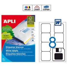 Etiquetas Apli 2417 Medidas 70 x 71,9 mm