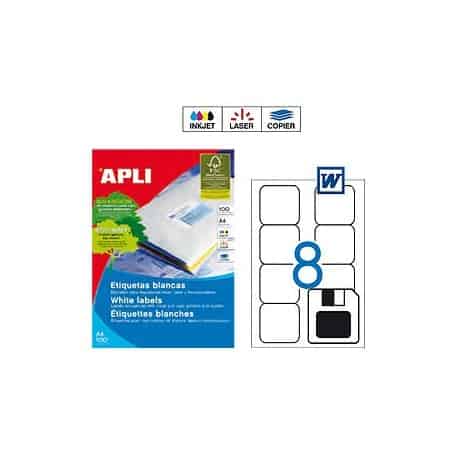 Etiquetas Apli 2417 Medidas 70 x 71,9 mm