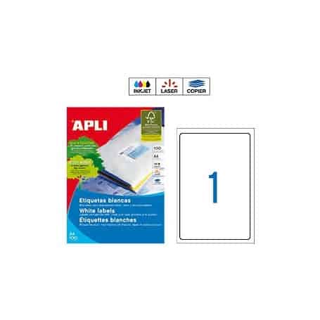 Etiquetas Apli 2412 Medidas 199,6 x 289,1 mm