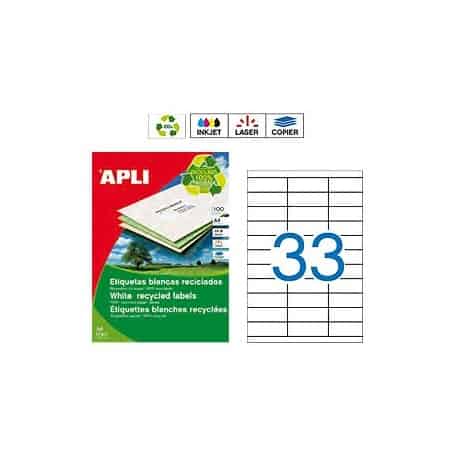 Etiquetas Apli 12059 Recicladas 70 x 25,4 mm