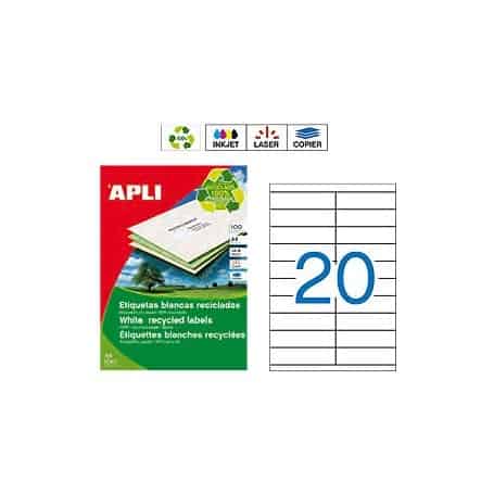 Etiquetas Apli 12063 Recicladas 105 x 29 mm