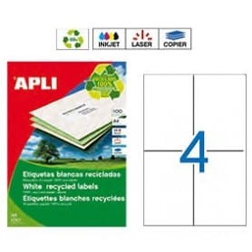 Etiquetas Apli 12068 Recicladas 105 x 148 mm