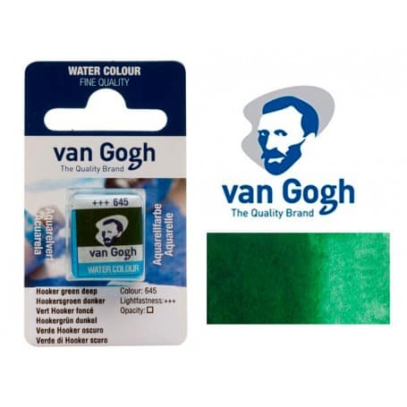 VERDE HOOKER OSCURO 645 PASTILLA ACUARELA VAN GOGH