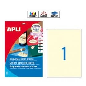 Etiquetas Apli 11802 Crema 210 x 297 mm