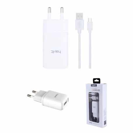 Cargador Micro USB 2.1A Blanco, Havit