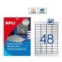 Etiquetas Apli 10066 Poliéster Plata 45,7 x 21,2 mm