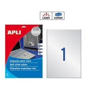 Etiquetas Apli 10071 Metalizada 210 x 297 mm