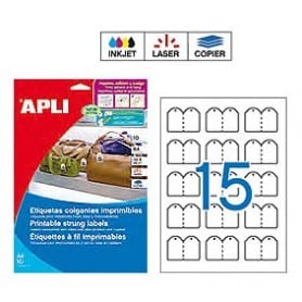 Etiquetas colgantes imprimibles Apli 11946 Medidas 28 x 43 mm