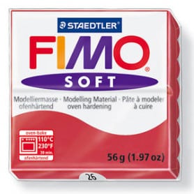 Fimo soft 56g Rojo Cereza Nº26