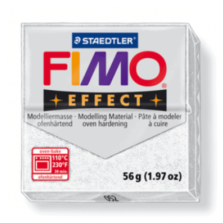 Fimo effect 56g Blanco purpurina Nº052